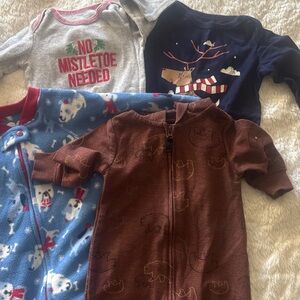 Cozy Kids One Piece Set - Brown, Blue, and Gray